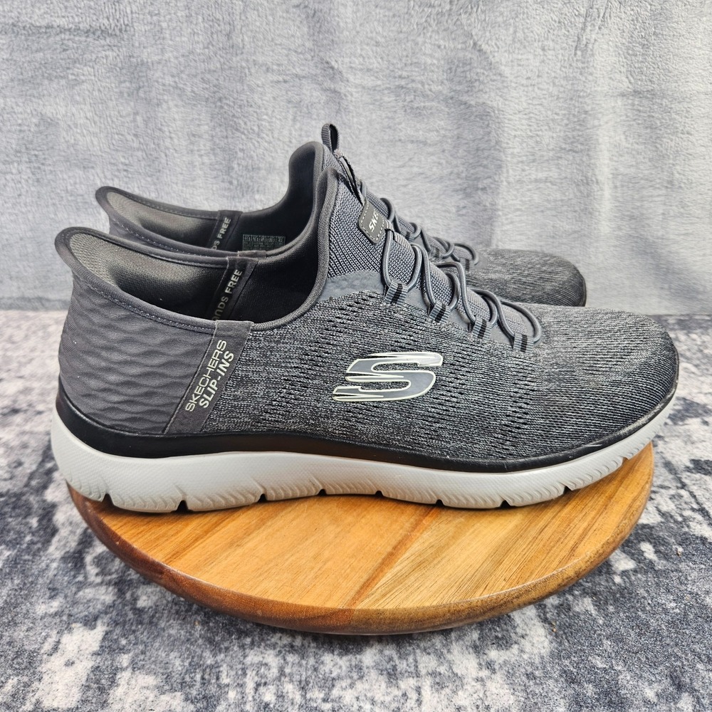 Skechers Summits Key Pace Shoes Mens Size 11.5 Wide Gray Athletic Sneakers